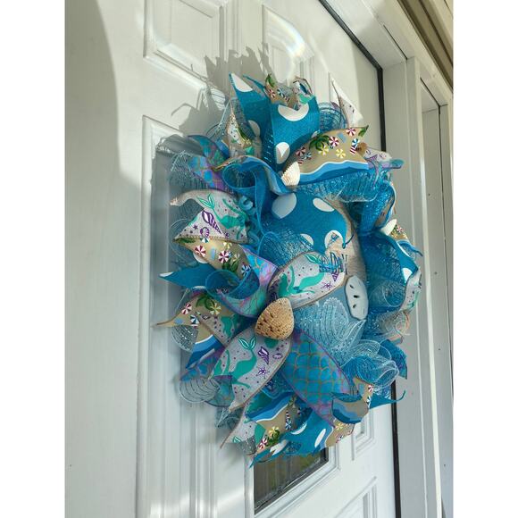 Seas the Day Beach Wreath – Coastal Summer Wreath with Seashells & Starfish - Picture 8 of 9